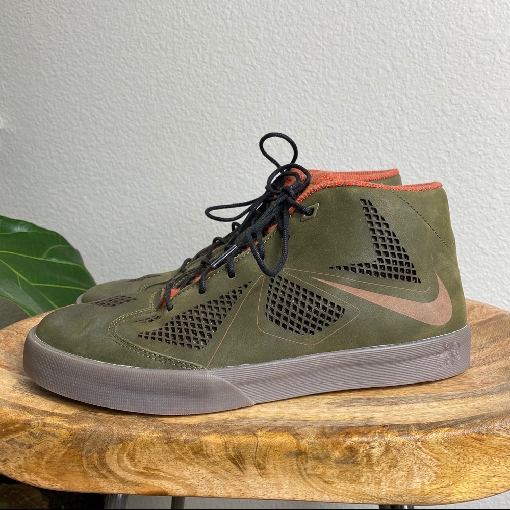 Nike Lebron X NSW Dark Olive high top size 9.5